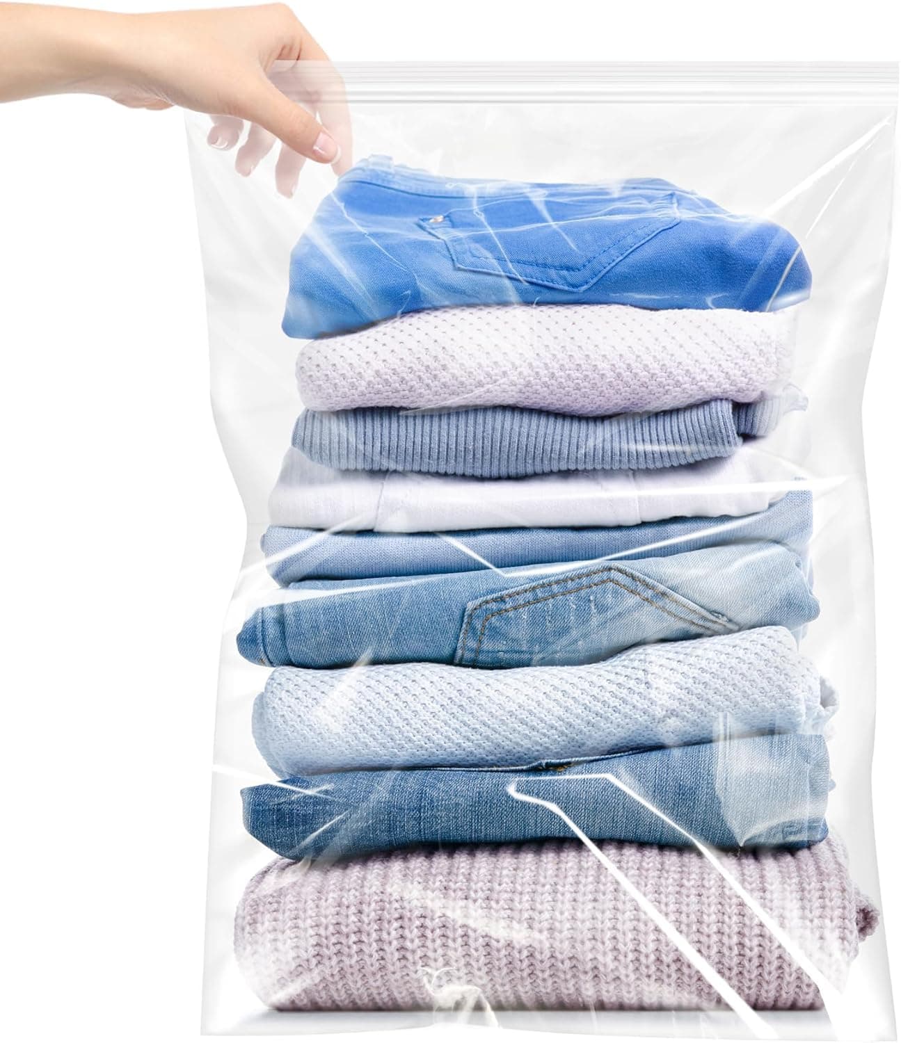 Large Plastic Zipper Storage Bags